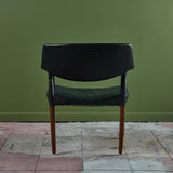 Ejner Larsen & Aksel Bender Madsen Leather Wrapped Teak Chair for Willy Beck