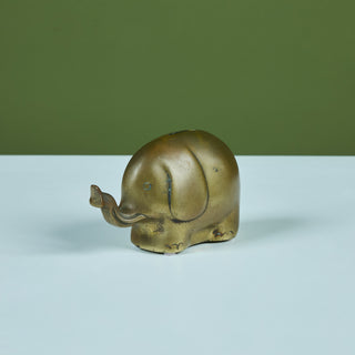 Brass Elephant Piggy Bank