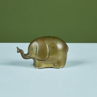 Brass Elephant Piggy Bank