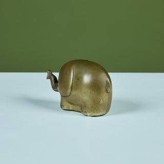 Brass Elephant Piggy Bank