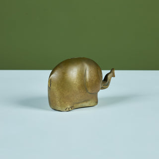 Brass Elephant Piggy Bank