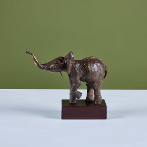 Bronze Mounted Elephant Sculpture