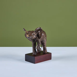 Bronze Mounted Elephant Sculpture