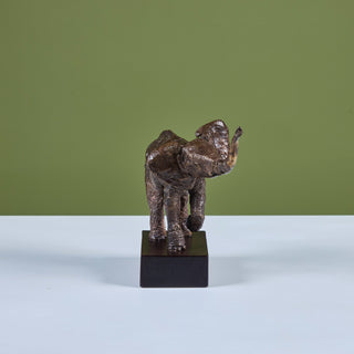 Bronze Mounted Elephant Sculpture