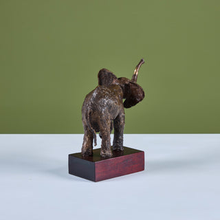 Bronze Mounted Elephant Sculpture