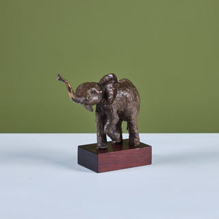 Bronze Mounted Elephant Sculpture