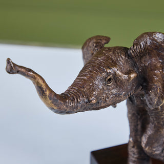 Bronze Mounted Elephant Sculpture