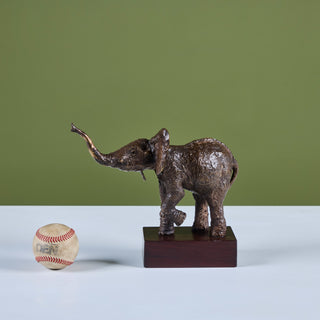 Bronze Mounted Elephant Sculpture