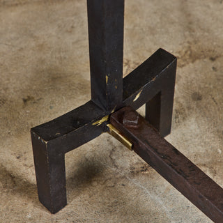 Pair of Brass Andirons by J. Robert Swanson, Pipsan Swanson Saarinen and Eliel Saarinen for Saarinen Swanson Group