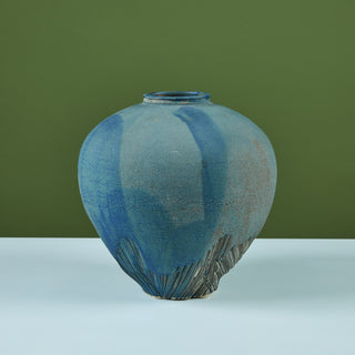 Elizabeth Woolrych Tapered Blue Glazed Vase