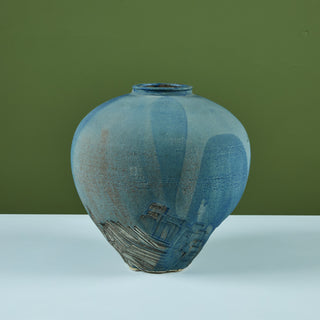 Elizabeth Woolrych Tapered Blue Glazed Vase