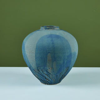 Elizabeth Woolrych Tapered Blue Glazed Vase