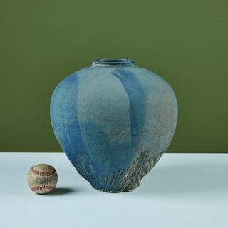 Elizabeth Woolrych Tapered Blue Glazed Vase