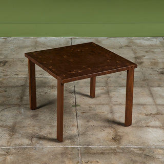 Square Walnut Side Table