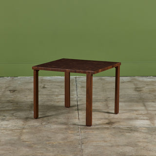 Square Walnut Side Table