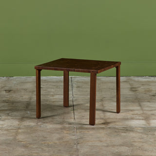 Square Walnut Side Table