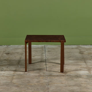 Square Walnut Side Table