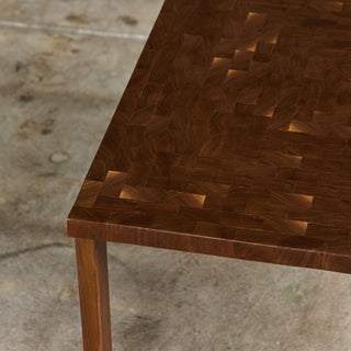 Square Walnut Side Table