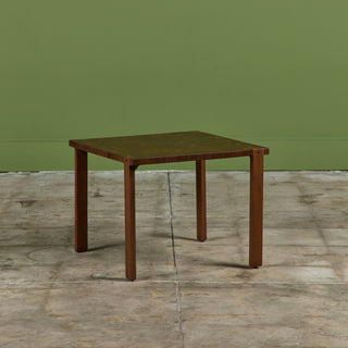 Square Walnut Side Table