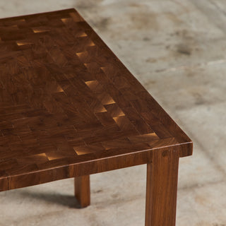 Square Walnut Side Table