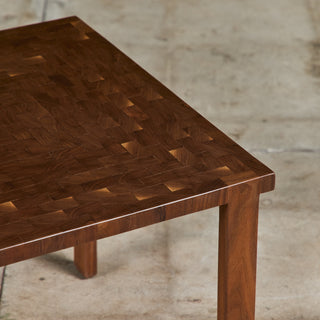 Square Walnut Side Table