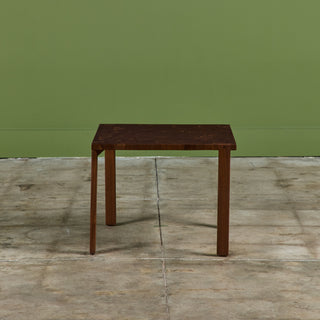 Square Walnut Side Table