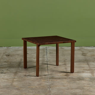 Square Walnut Side Table