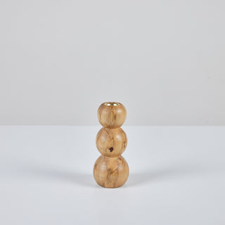 Hand Turned Spalted Birch Bubble Candlestick Holder by Evan Segota