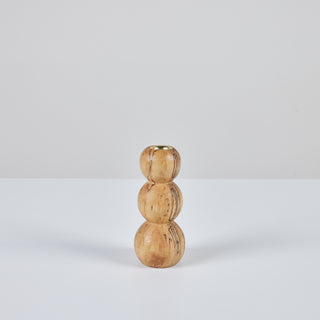 Hand Turned Spalted Birch Bubble Candlestick Holder by Evan Segota