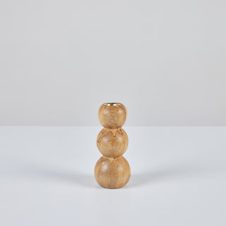 Hand Turned Spalted Birch Bubble Candlestick Holder by Evan Segota