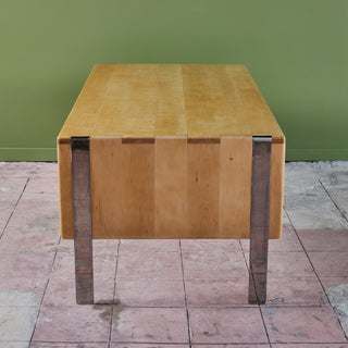 Gerald McCabe Maple and Chrome Desk/Table