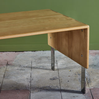 Gerald McCabe Maple and Chrome Desk/Table