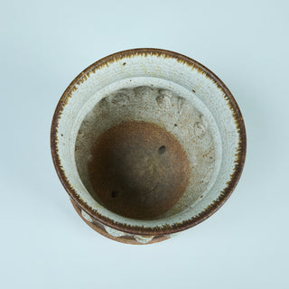 Glazed Stoneware Vessel with Water Catch