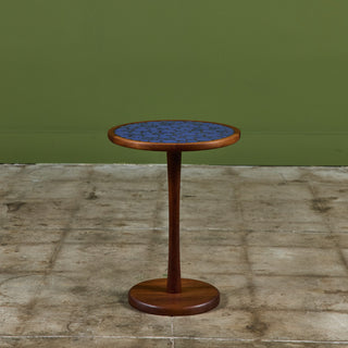 Gordon & Jane Martz Royal Blue Coin Tile Mosaic Side Table