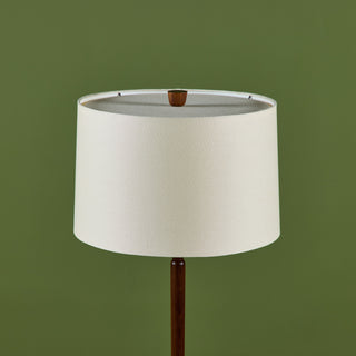 Gordon & Jane Martz Floor Lamp with Black Coin Tile Mosaic Side Table for Marshall Studios