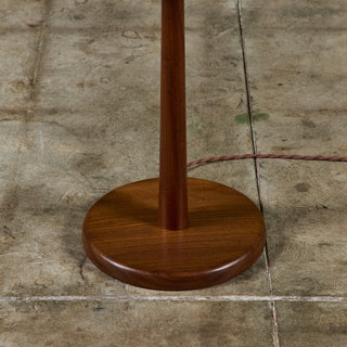 Gordon & Jane Martz Floor Lamp with Black Coin Tile Mosaic Side Table for Marshall Studios