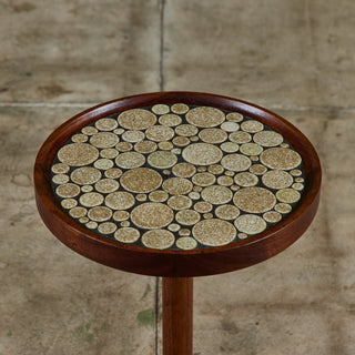 Gordon & Jane Martz Speckle Glazed Coin Tile Mosaic Side Table