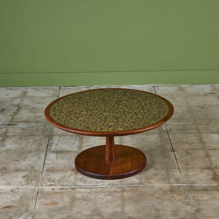 Gordon & Jane Martz Green Coin Tile Mosaic Coffee Table