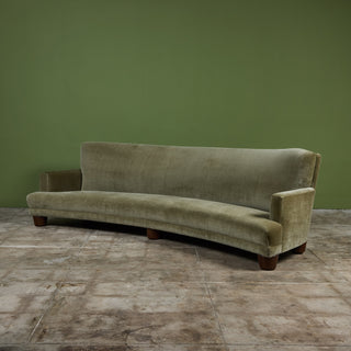 Curved Mohair Velvet Sofa