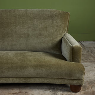 Curved Mohair Velvet Sofa