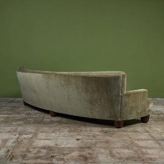 Curved Mohair Velvet Sofa