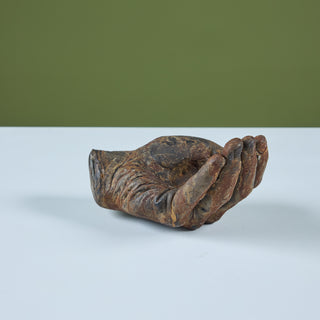 Patinated Metal Hand Sculpture