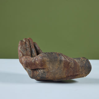 Patinated Metal Hand Sculpture