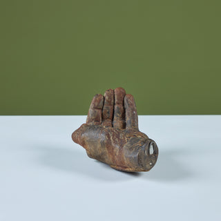 Patinated Metal Hand Sculpture