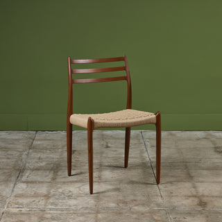 Model 78 Teak Dining Side Chair by N.O. Møller