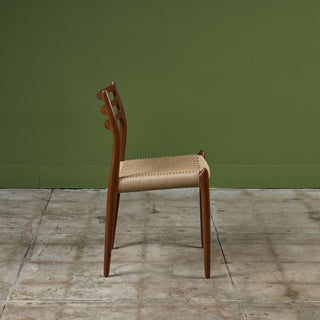 Model 78 Teak Dining Side Chair by N.O. Møller