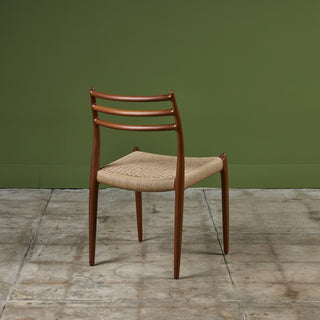 Model 78 Teak Dining Side Chair by N.O. Møller