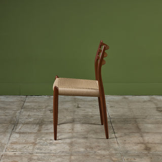 Model 78 Teak Dining Side Chair by N.O. Møller