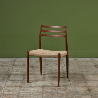 Model 78 Teak Dining Side Chair by N.O. Møller