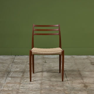 Model 78 Teak Dining Side Chair by N.O. Møller